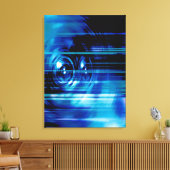 ブルーミュージックスピーカー キャンバスプリント (インサイチュ (リビング))