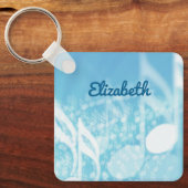 ブルーミュージックパーソナライズされた キーホルダー (正面)