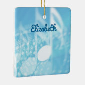 ブルーミュージックパーソナライズされた セラミックオーナメント (右)