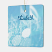 ブルーミュージックパーソナライズされた セラミックオーナメント (左)