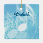 ブルーミュージックパーソナライズされた セラミックオーナメント (裏面)