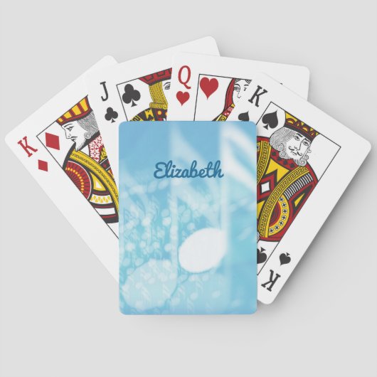 ブルーミュージックパーソナライズされた トランプ (裏面)