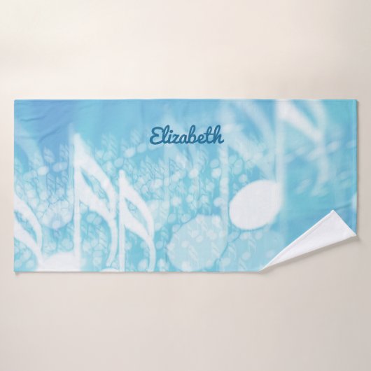 ブルーミュージックパーソナライズされた バスタオル (バスタオル)