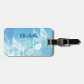 ブルーミュージックパーソナライズされた ラゲッジタグ (正面横)