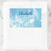 ブルーミュージックパーソナライズされた 長方形シール (バッグ)