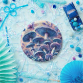 ブルーミルクマッシュルームの水色 ペーパープレート (パーティー)