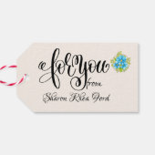 ブルーミングかわいらしギフトラベル ギフトタグ (裏面横)