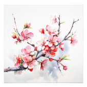ブルーミングさくらんぼブランチ フォトプリント            (正面)