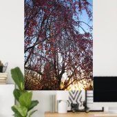 ブルーミングしだれさくらんぼツリーイン春 ポスター (ホームオフィス)