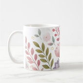 ブルーミングのイースターの喜び:フローラマグカップ コーヒーマグカップ (左)