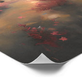 ブルーミングのヒザーの風景 – ヴィンテージアート ポスター (角)