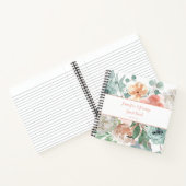 ブルーミングアプリコットウォーターカラーフローラゲストブック ノートブック (内部)