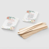 ブルーミングアプリコットフローラ幾何結婚フレーム ハンドファン (組立なし)