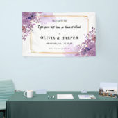 ブルーミングアメジストヴィンテージゴールデンフレーム背景 横断幕 (トレードショー)