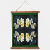 ブルーミングイエローローズ抽象芸術 吊り下げ型タペストリー (正面)