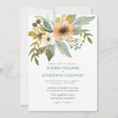 ブルーミングウォーターのカラー結婚式招待状 招待状 (正面)