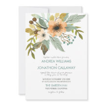 ブルーミングウォーターのカラー結婚式招待状