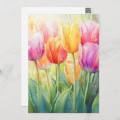 ブルーミングウォーターカラー春チューリップガーデン シーズンカード (正面/裏面)
