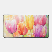 ブルーミングウォーターカラー春チューリップガーデン デスクマット (正面)