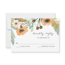 ブルーミングウォーター色RSVPカード