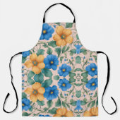 ブルーミングエレガンス：フローラデザインエプロン エプロン (正面)