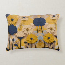 ブルーミングエレガンス：フローラ装飾用クッション アクセントクッション