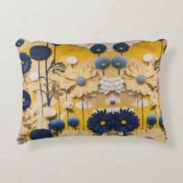 ブルーミングエレガンス：フローラ装飾用クッション アクセントクッション