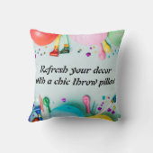 ブルーミングエレガンス：フローラ装飾用クッション クッション (裏面)