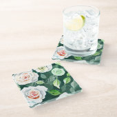 ブルーミングエレガンス：日付を保存コースター ガラスコースター (アングル)