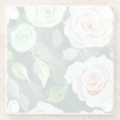 ブルーミングエレガンス：日付を保存コースター ガラスコースター (裏面)