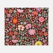 ブルーミングカーペット：フローラヴィンテージシームレス。 フリースブランケット (正面(横))