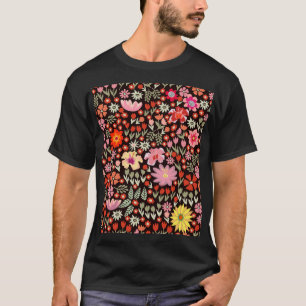 ブルーミングカーペット:フローラヴィンテージシームレス。 Tシャツ