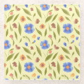 ブルーミングガーデンガラスコースター ガラスコースター (正面)