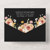 ブルーミングガーデンフローラダーク&ムーディ結婚ーズ オールインワン招待状 (裏面)