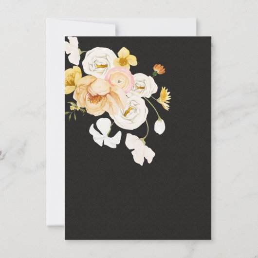 ブルーミングガーデンフローラダーク&ムーディ結婚ーズ 招待状 (裏面)