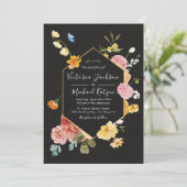 ブルーミングガーデンフローラダーク&ムーディ結婚ーズInvita 招待状 (スタンド正面)