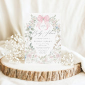 ブルーミングガーデンボーズパステルベビーシャワー 招待状