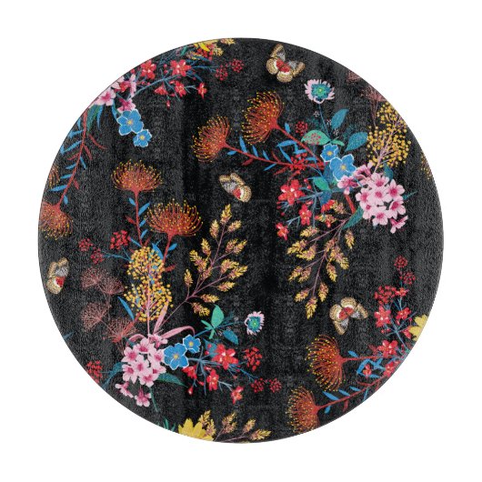 ブルーミングガーデン蝶の自由スタイル カッティングボード (正面)