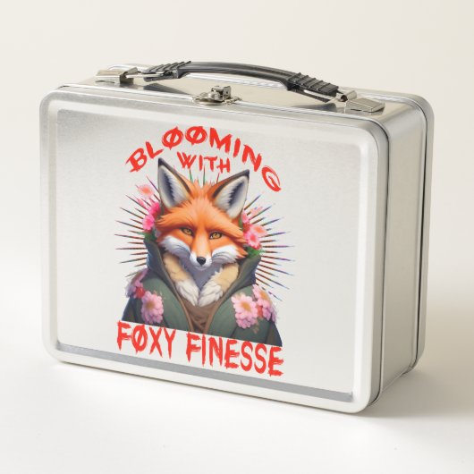 ブルーミングキツネファッション美学 メタルランチボックス (正面)