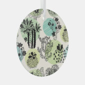 ブルーミングキャッツ:手描きシームレスチャーム ガラスオーナメント (正面右)