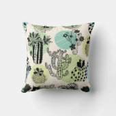 ブルーミングキャッツ：手描きシームレスチャーム クッション (裏面)