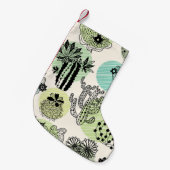 ブルーミングキャッツ:手描きシームレスチャーム スモールクリスマスストッキング (正面 (吊り時))