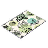 ブルーミングキャッツ：手描きシームレスチャーム ノートブック (左側)