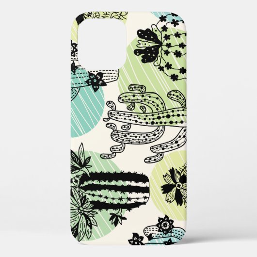 ブルーミングキャッツ:手描きシームレスチャーム Case-Mate iPhoneケース (裏面)