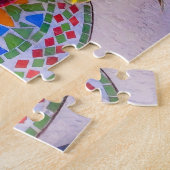 ブルーミングクロトンオンモザイクテーブルパズル ジグソーパズル (側面)