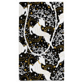 ブルーミングゴールデンクリスマスフローラ鹿 スモールペーパーバッグ (裏面)