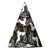 ブルーミングゴールデンクリスマスフローラ鹿 パーティーハット (裏面)