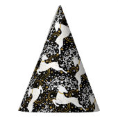 ブルーミングゴールデンクリスマスフローラ鹿 パーティーハット (左)