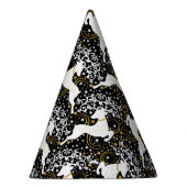 ブルーミングゴールデンクリスマスフローラ鹿 パーティーハット (右)