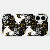 ブルーミングゴールデンクリスマスフローラ鹿 Case-Mate iPhoneケース (裏面 (横))